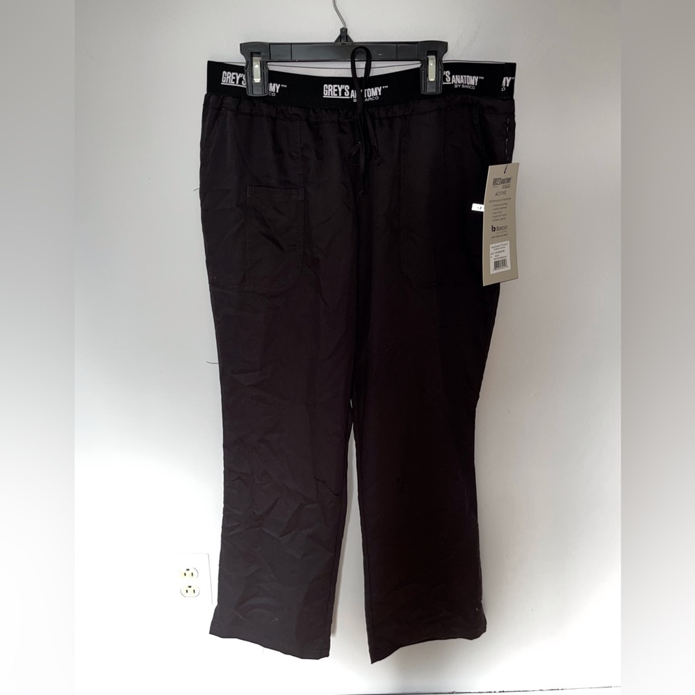Grey's Anatomy Women's Straight Leg Scrub Pants in Black NWT